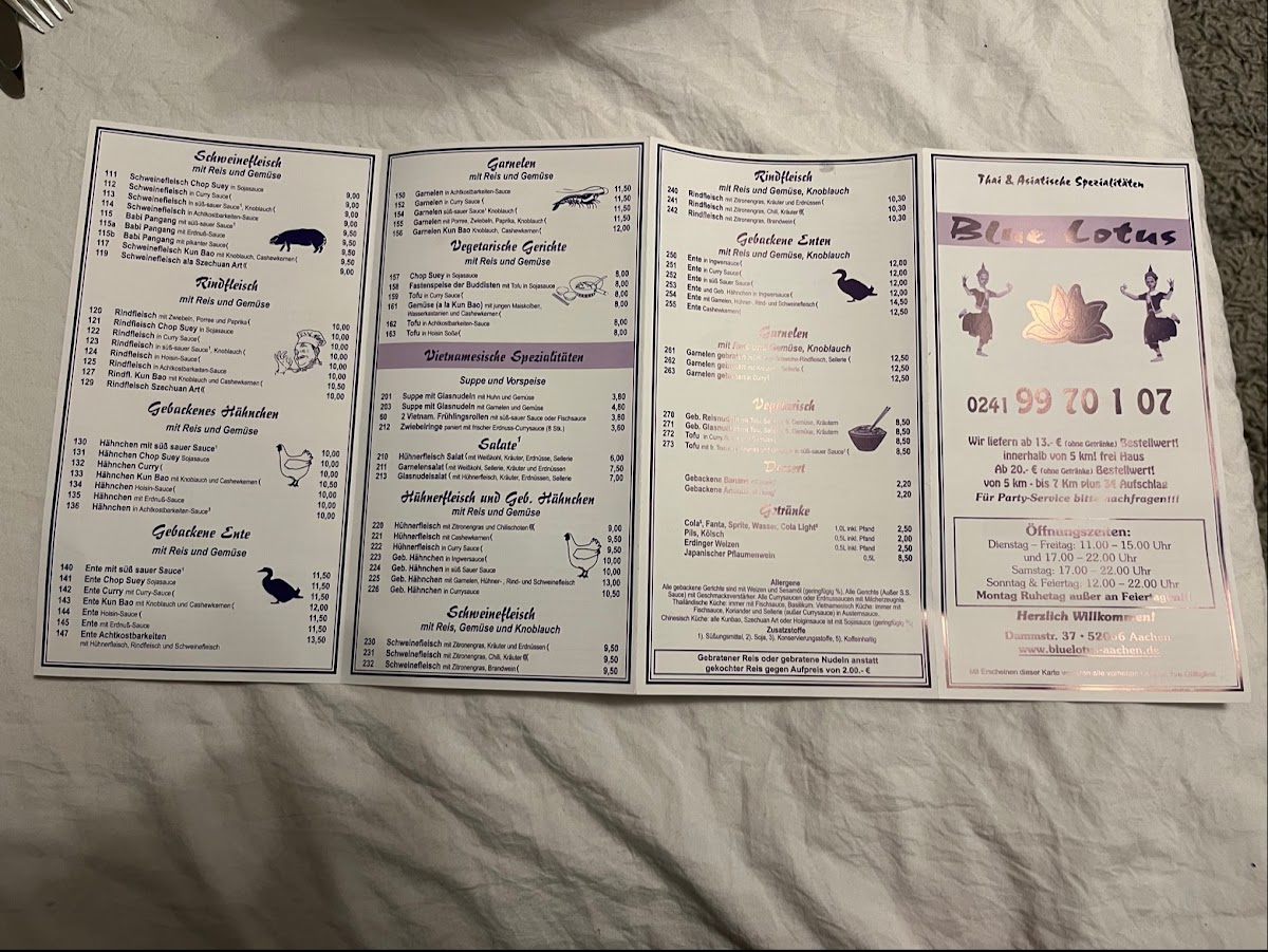 Menu Blue Lotus-1